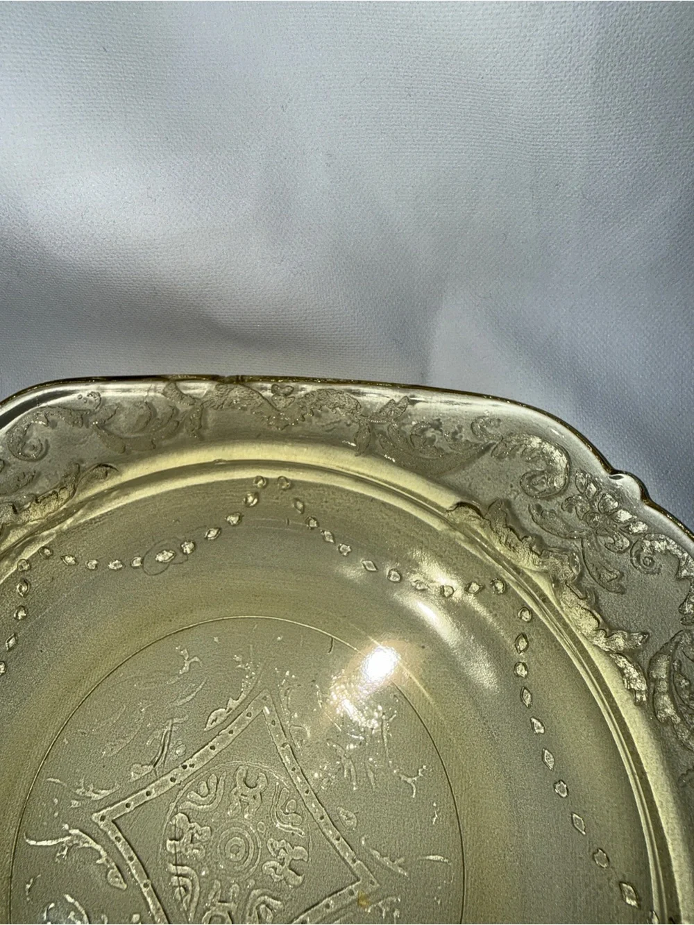 Vintage Amber Depression Glass Dessert Salad Plates Set of 4